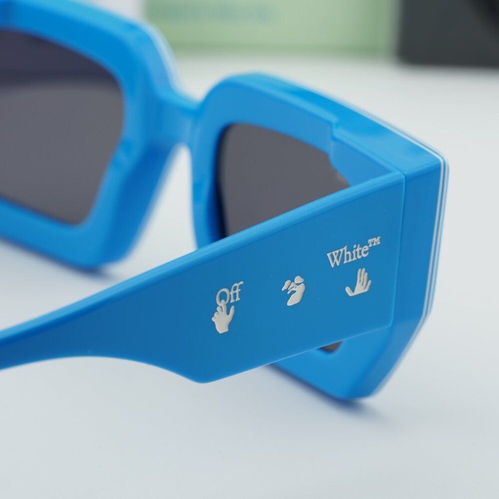 Off-White OERI048 FRANCISCO 4507 Square Sunglasses – Blue/Grey - Picture 3 of 9